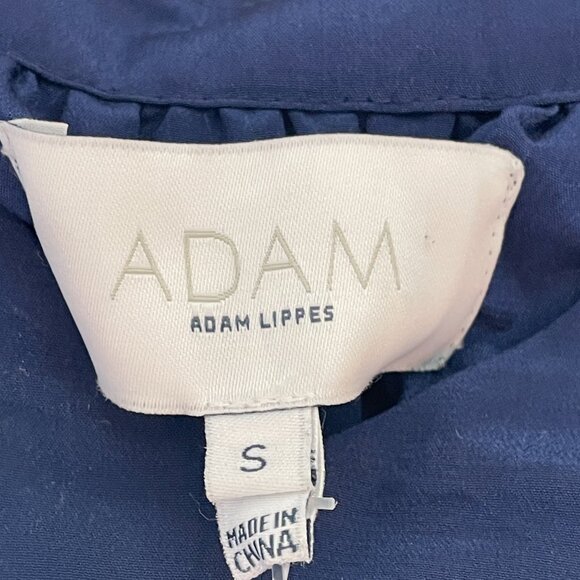 ADAM ADAM LIPPES 100% Silk Navy & White Designer Dress size S Orig.$345 NWT - Picture 10 of 12